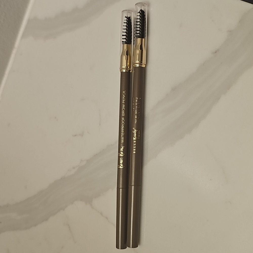 Belle Beauty Brave Brow Waterproof Brow Pencil In 'Light Brown'. Bundle Of (2).